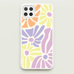 Pastel Abstract Flowers Galaxy A12 Case