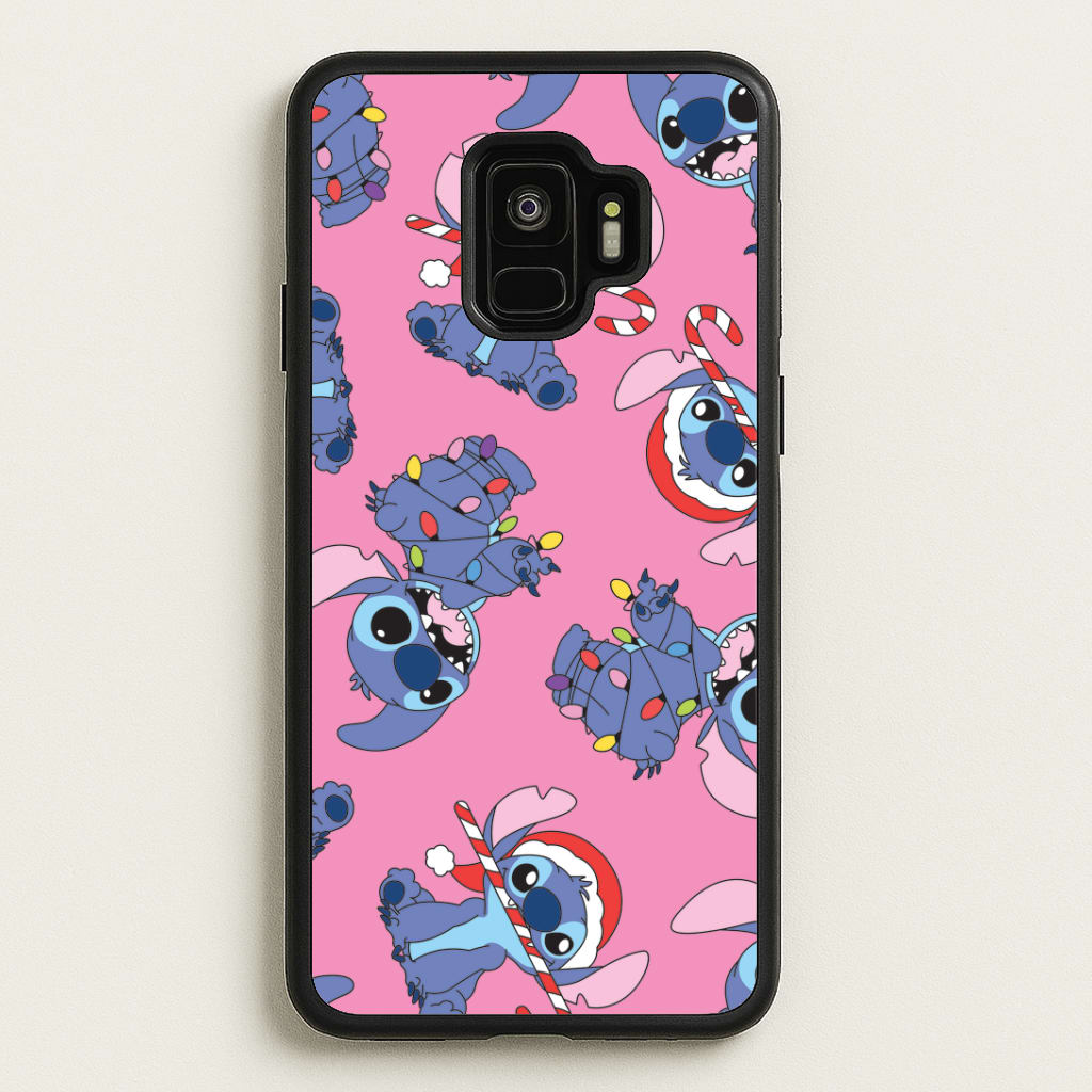 Christmas Cute Blue Alien Pattern Galaxy S9 Case