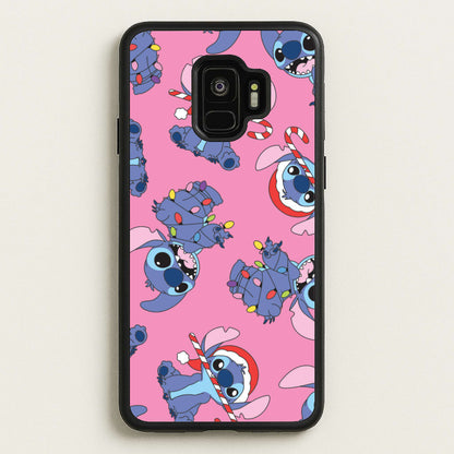 Christmas Cute Blue Alien Pattern Galaxy S9 Case