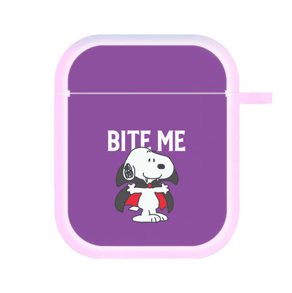 Bite Me Cartoon Beagle AirPods Case