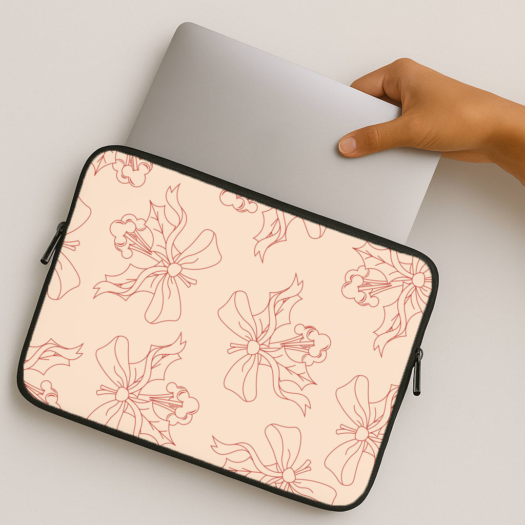 Cartoon Mouse Holly Pattern MacBook Cover