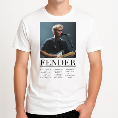 Fender Orange Song List Mens T-Shirt