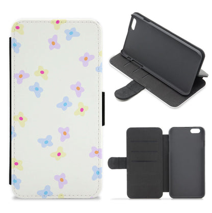 Pastel Flowers Pattern Flip / Wallet Phone Case