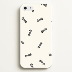 Race Cars Pattern Off White iPhone 5 / 5s / SE 2016 Case