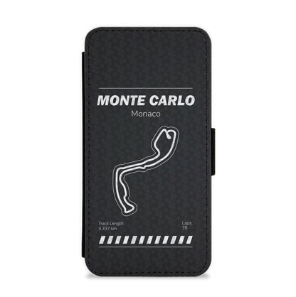 Monte Carlo Circuit Flip / Wallet Phone Case