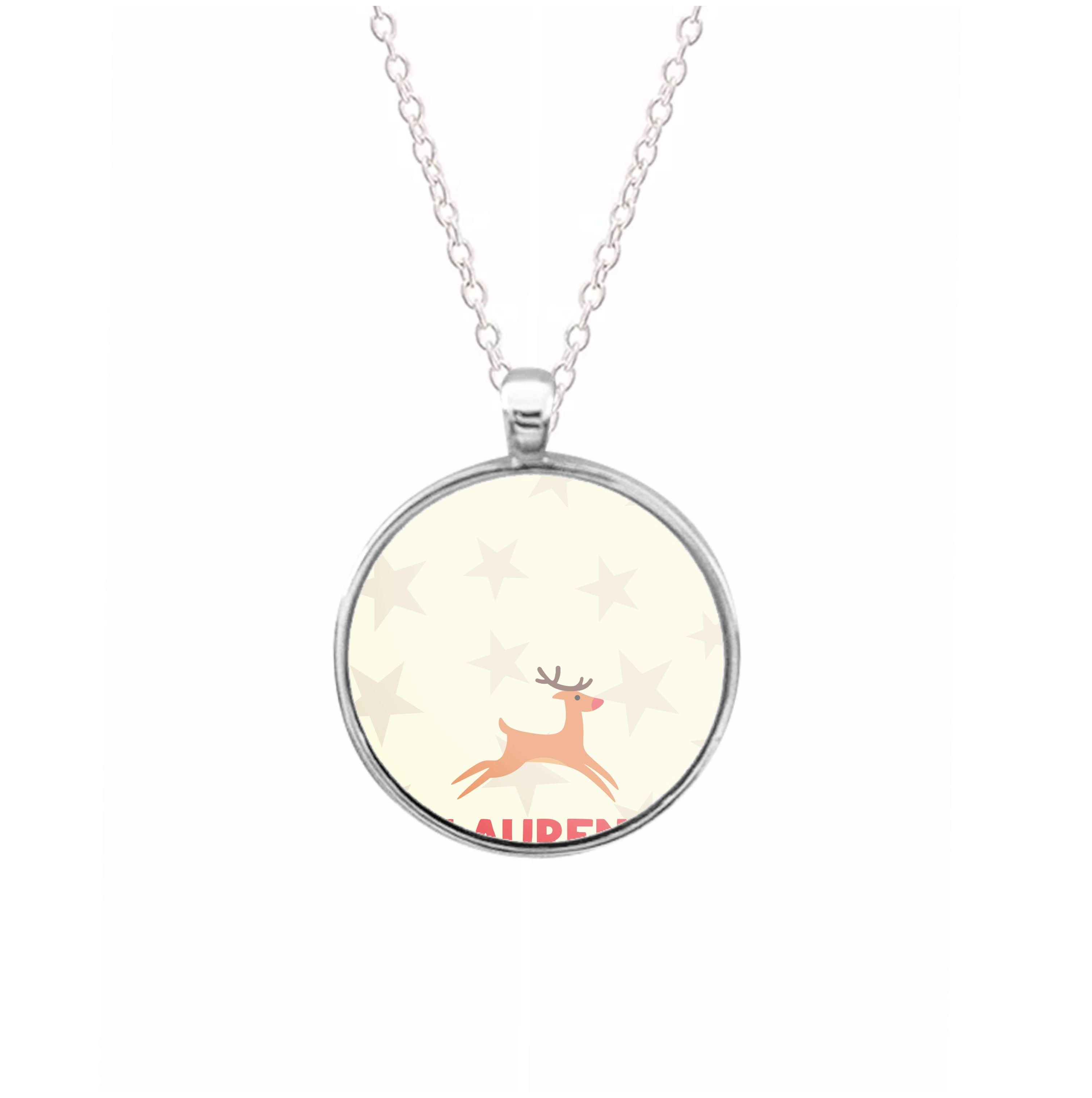 Personalised Raindeer Necklace