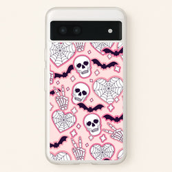 Cute Halloween Stickers Pattern Google Pixel 6a Case