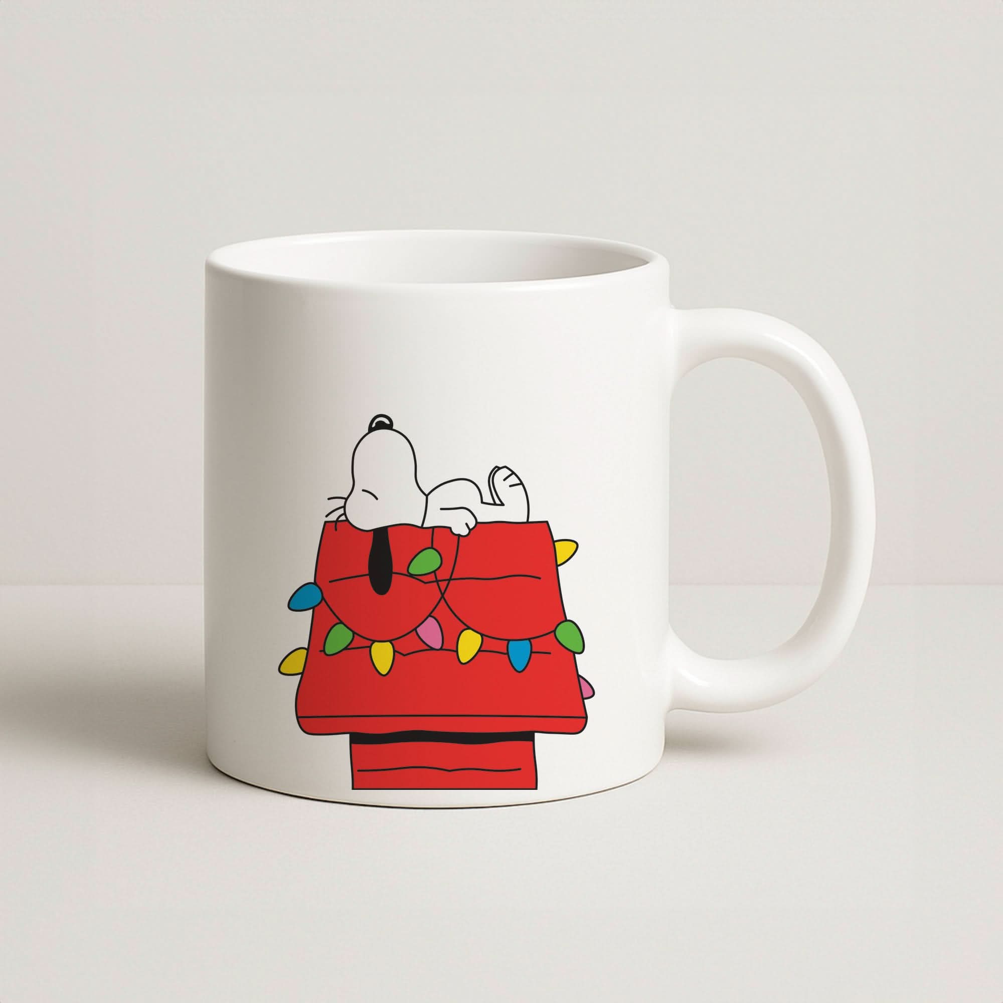 Cartoon Beagle Fairylights Coffee Mug