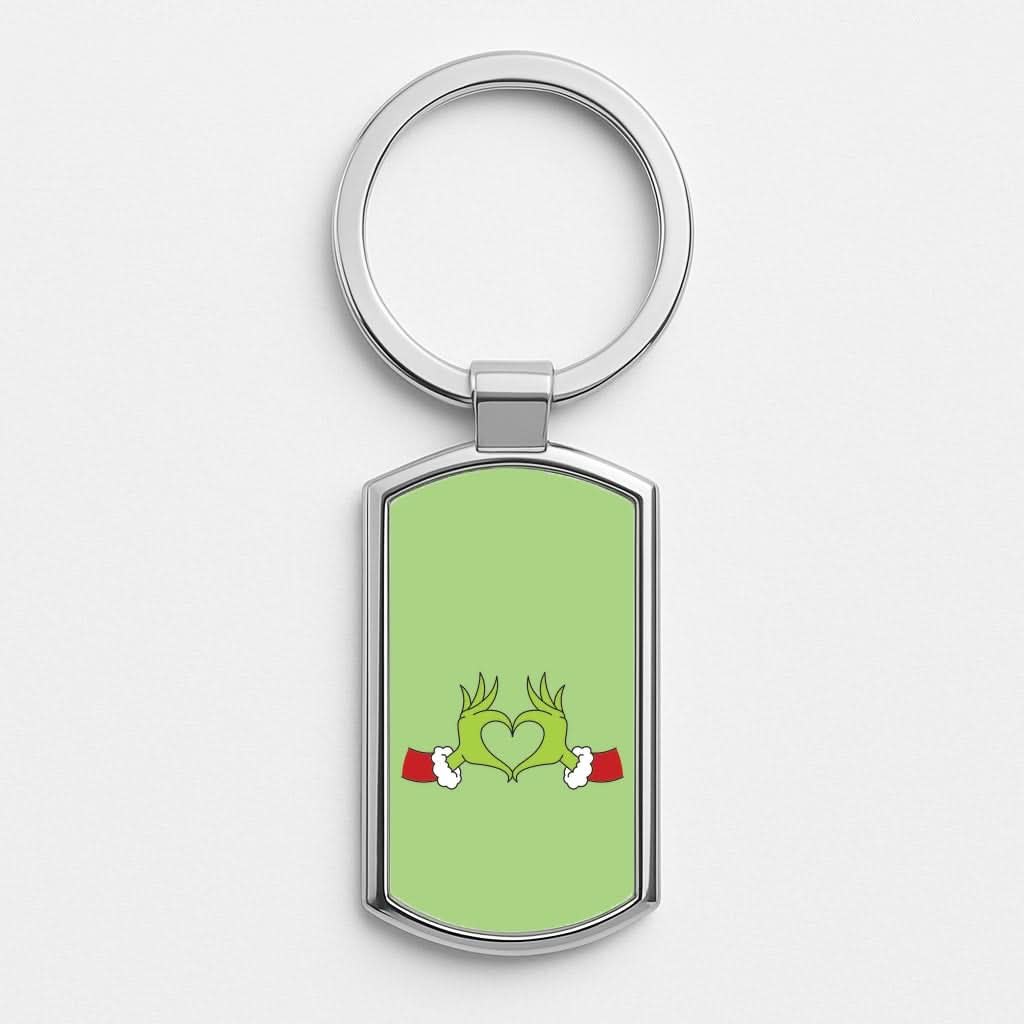 Christmas Green Heart Luxury Keyring