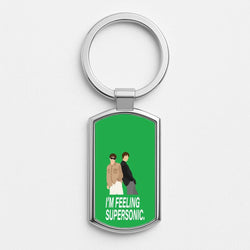 I'm Feeling Supersonic  Silver Metal Keyring
