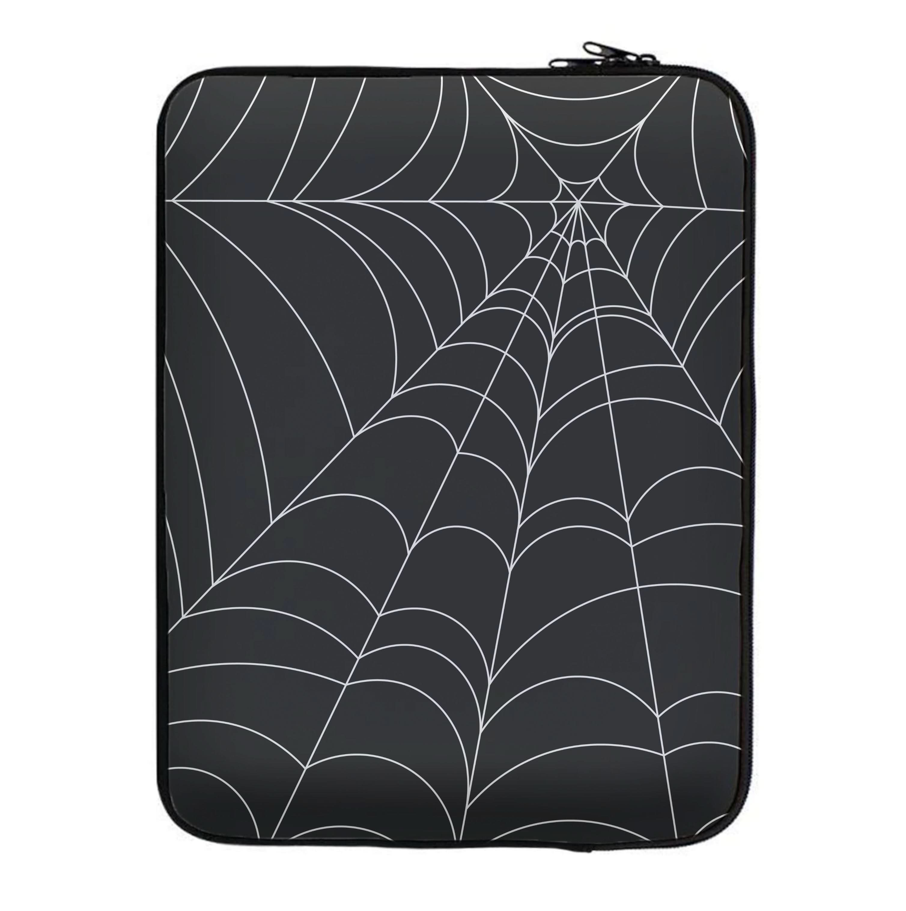 Black Cobwebs Pattern Laptop Sleeve