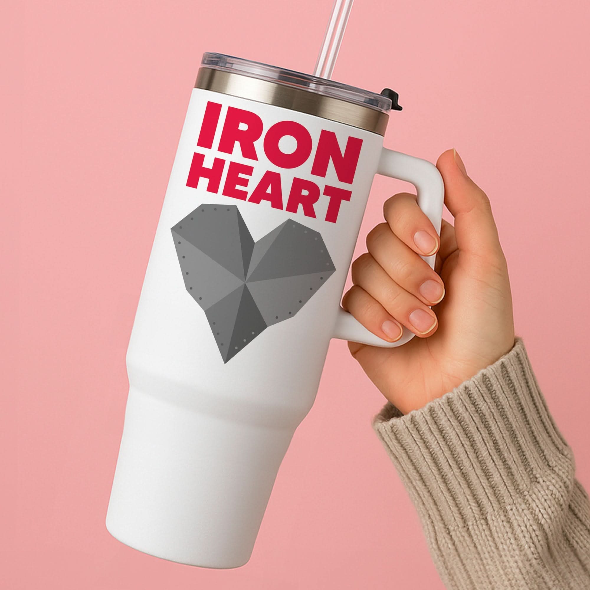 Metal Heart Tumbler
