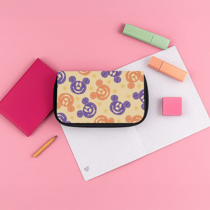 Pumkin Mouse And Stars Pattern Pencil Case