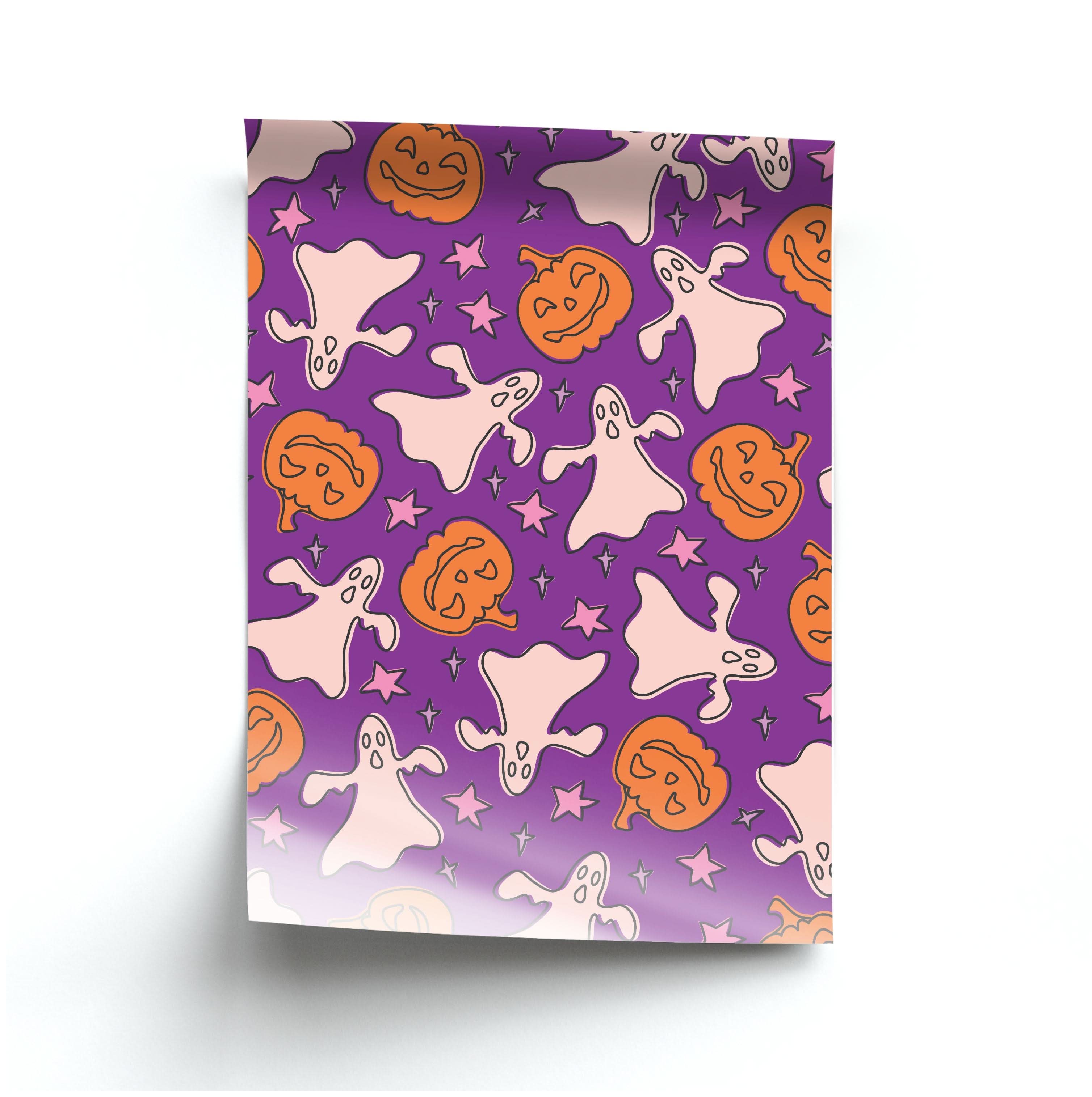 Abstract Halloween Pattern Poster
