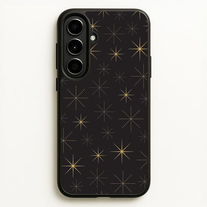 Christmas Gold Stars Pattern Galaxy A56 Case