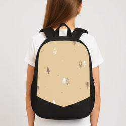 Minimal Christmas Trees Pattern School Bag