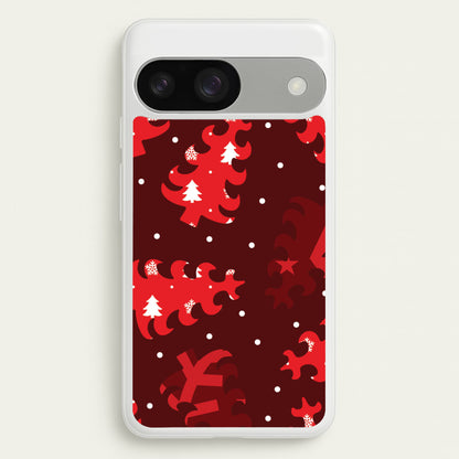 Wrapping Paper Christmas Tree Pattern Google Pixel 9 / 9 Pro Case