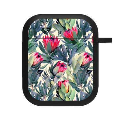 Painted Protea Pattern AirPods Case