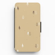 Minimal Christmas Trees Pattern Flip / Wallet Phone Case 1