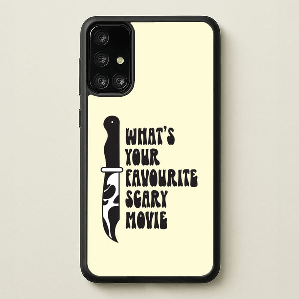 What's Your Favourite Scary Movie Trippy Galaxy A71 Case