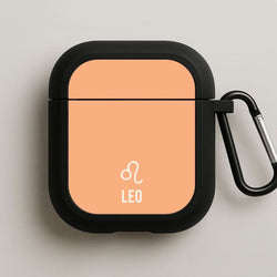 Leo Pastel Zodiac Black AirPods Case