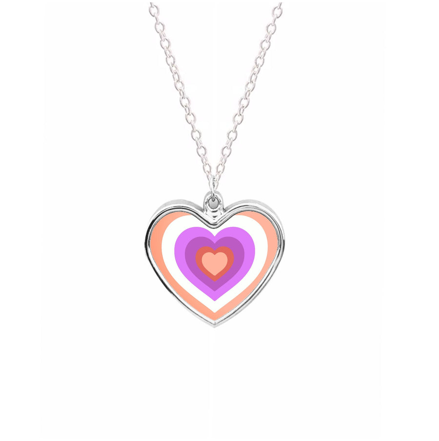 Lesbian Pride Heart Necklace