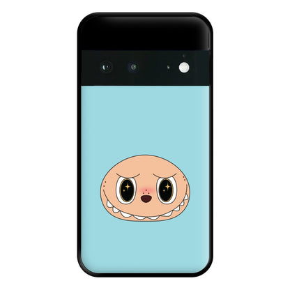 Cute Blue Monster Face Google Pixel 6a Case