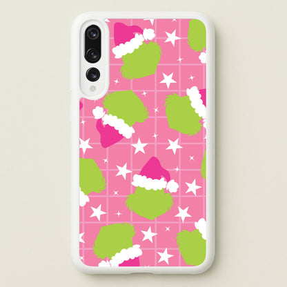 Pink Green Creature Xmas Pattern Huawei P20 Pro Case