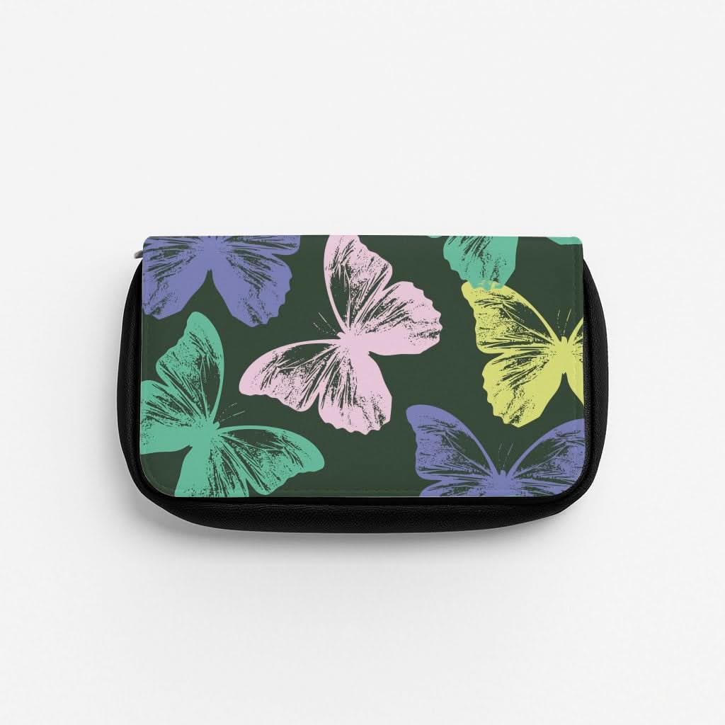 Colourful Butterfly Stamps Pattern Pencil Case