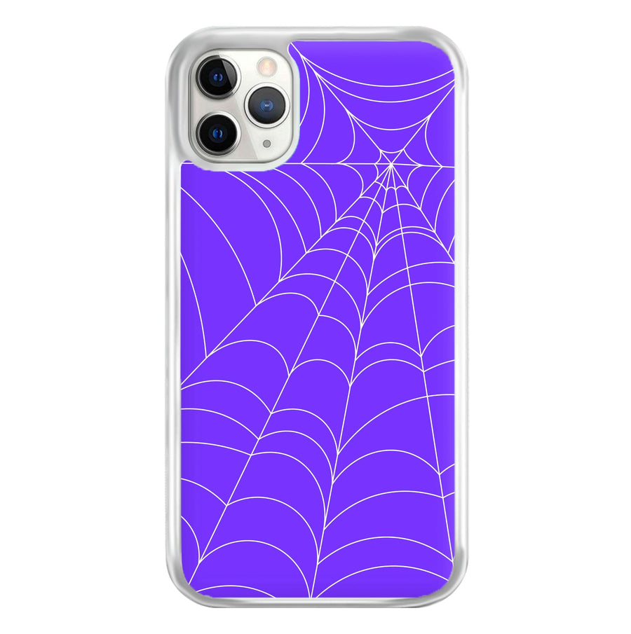 Purple Cobweb Pattern Phone Case