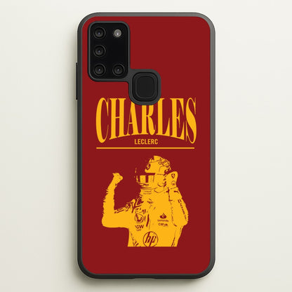 Charles Red And Gold Galaxy A21s Case