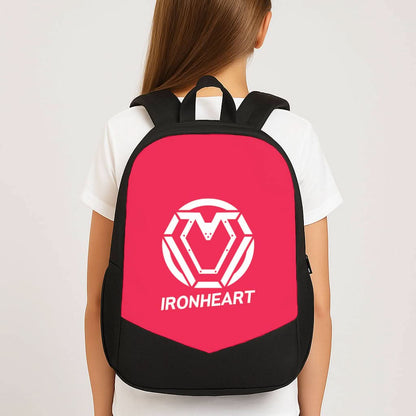 Metal Heart Symbol School Bag