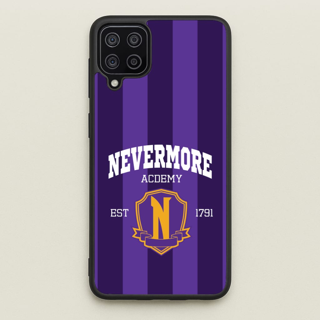 Addams Academy Purple Galaxy A12 Case