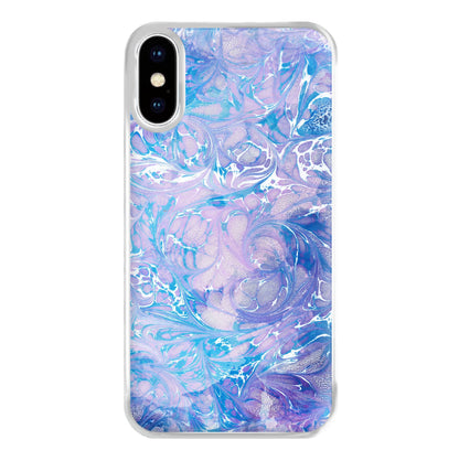 Sea Blue Swirly Marble Phone Case