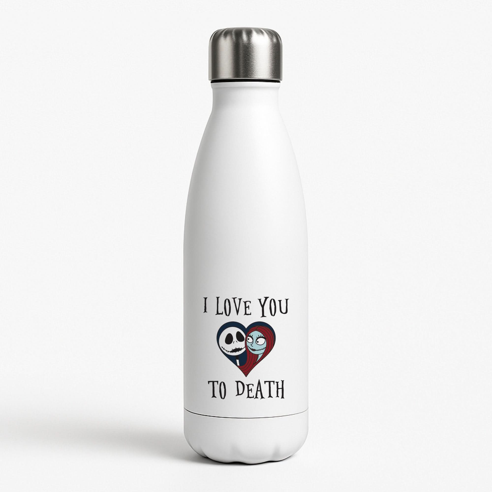 I Love You To Death Heart Water Bottle