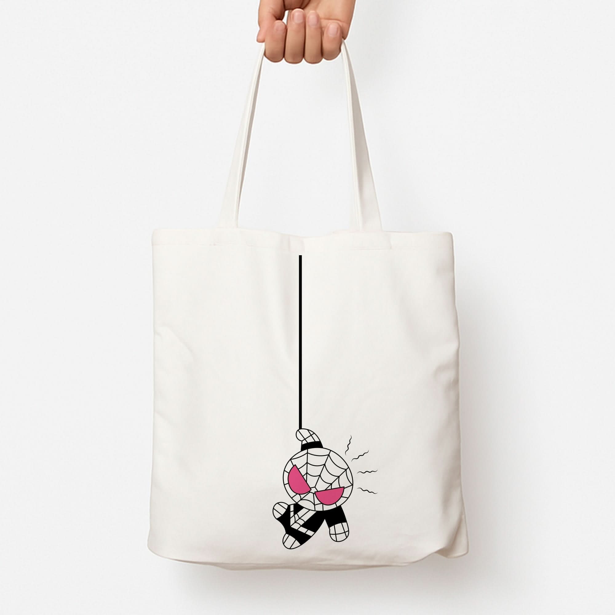 Pink Hanging Spider Hero  Tote Bag