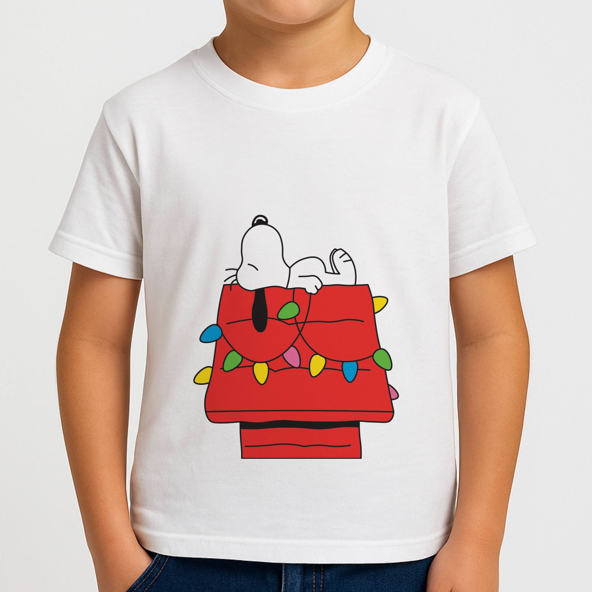 Cartoon Beagle Fairylights Boys T-Shirt