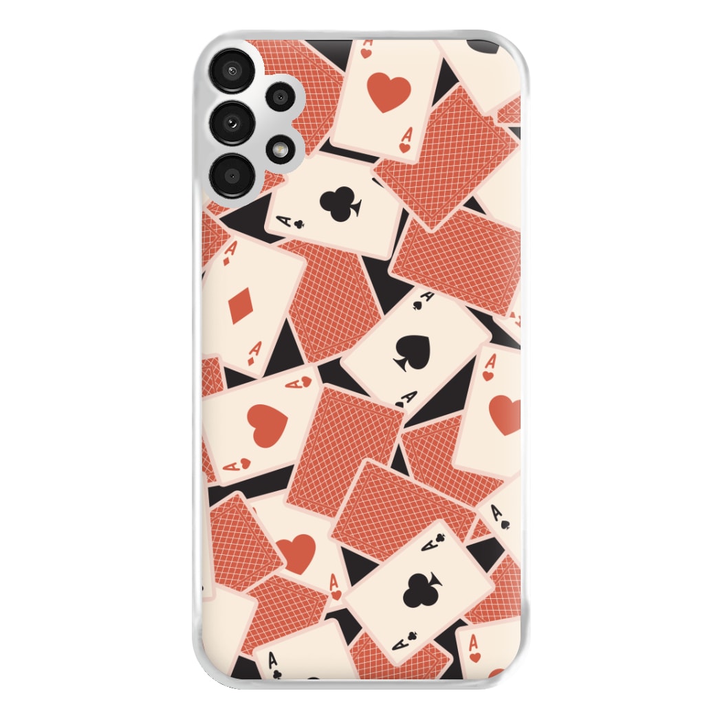 Playing Cards Collage Pattern Galaxy A13 Case