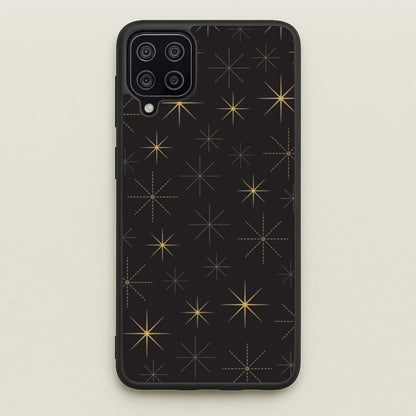 Christmas Gold Stars Pattern Galaxy A12 Case
