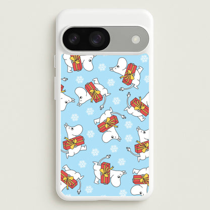 Present And Snowflakes Moom Pattern Google Pixel 9 / 9 Pro Case