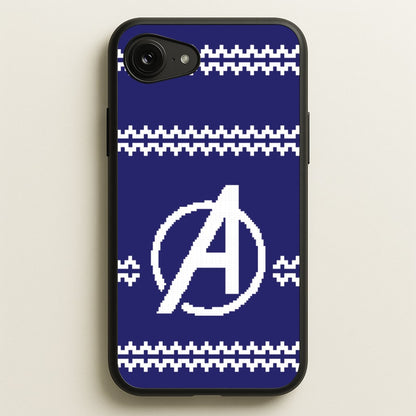 Superhero Team Blue Christmas Jumper  iPhone 16e Case