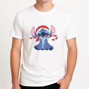 Cute Blue Alien Candycane T-Shirt 4