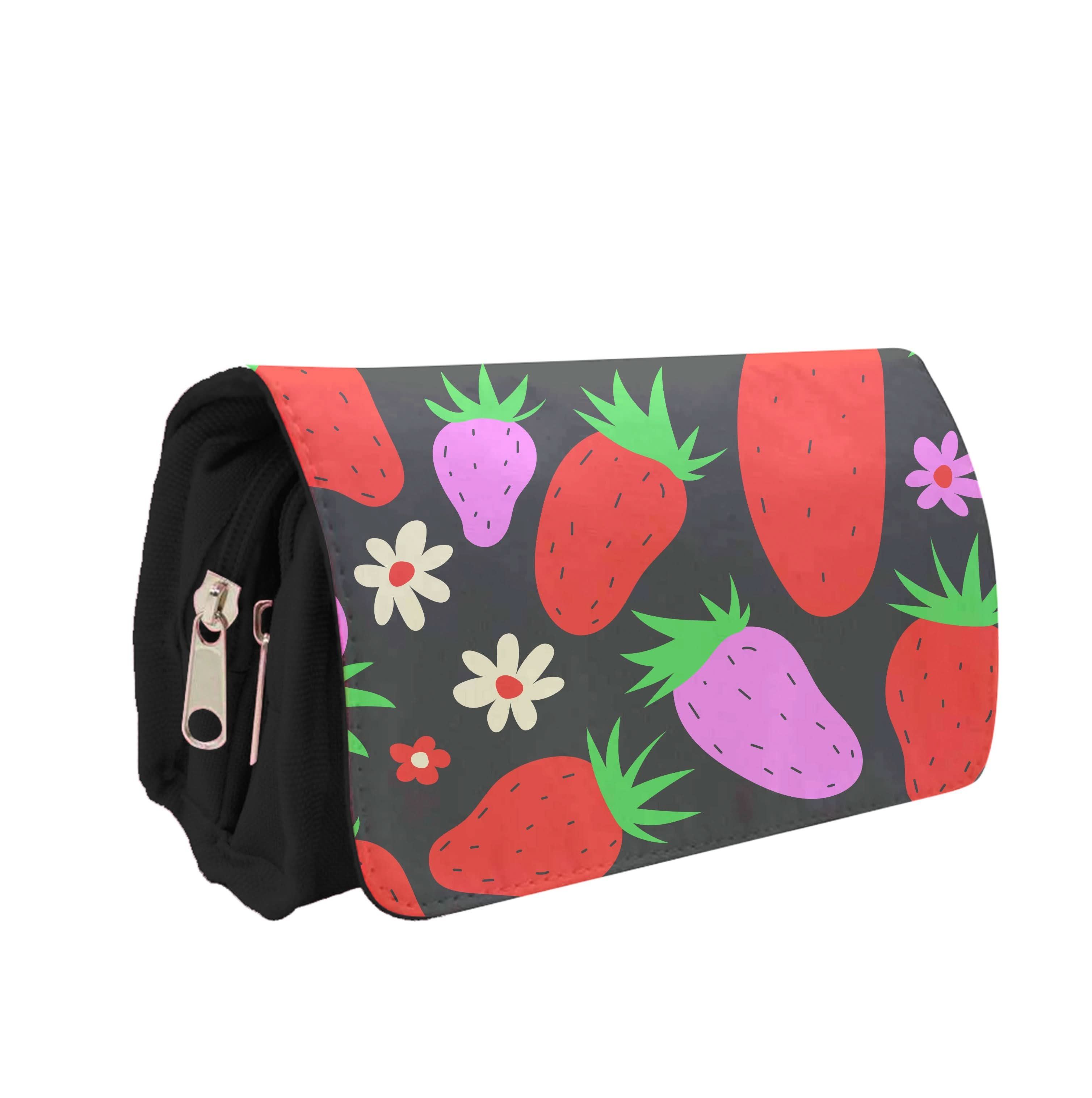 Abstract Strawberries Pattern Pencil Case