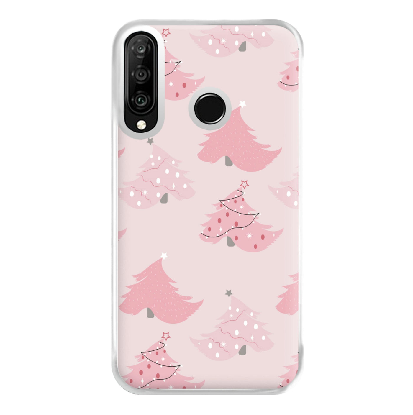 Pink Christmas Tree Pattern Phone Case