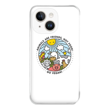 Animals Are Friends, Not Food - Vegan Phone Case