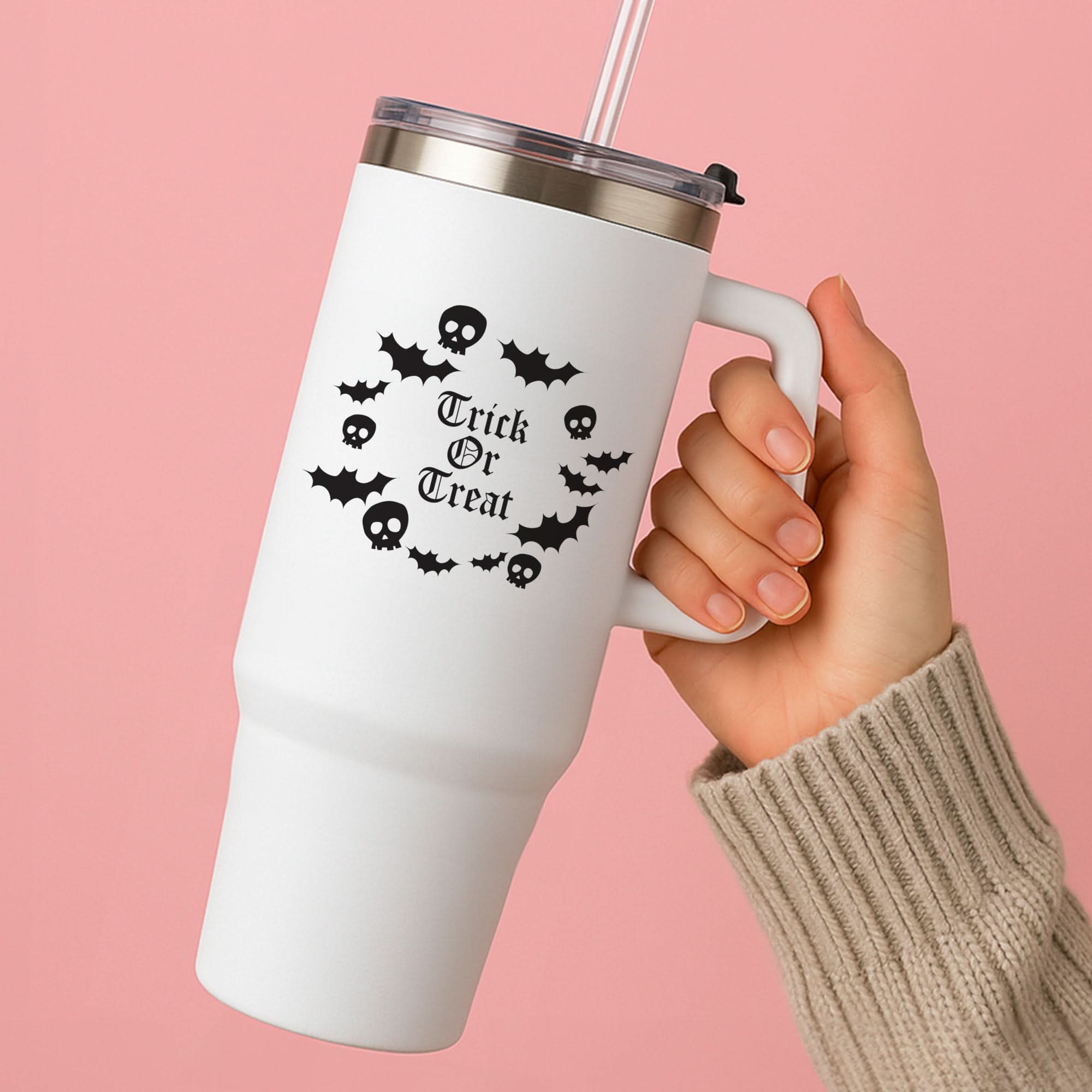 Trick Or Treat Wreath Tumbler