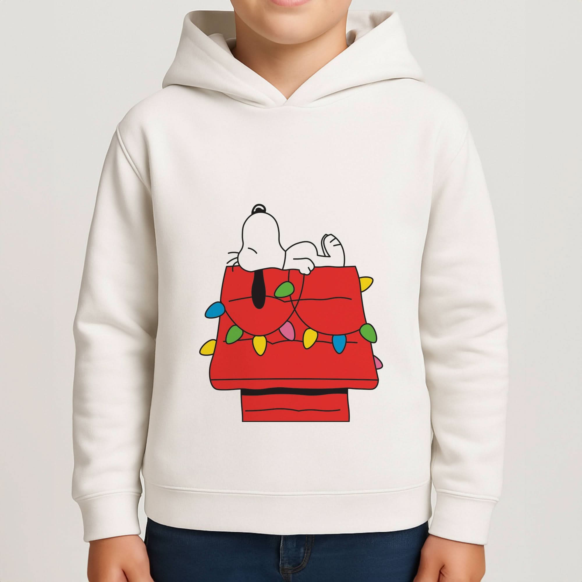 Cartoon Beagle Fairylights Boys Hoodie