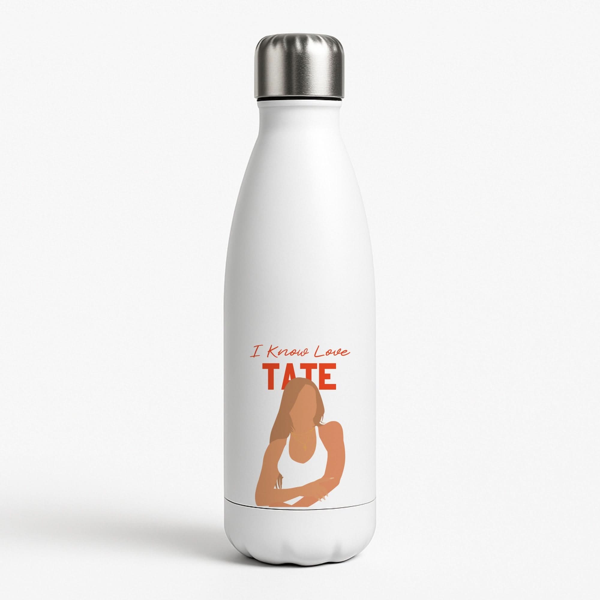 I Know Love Pattern Water Bottle