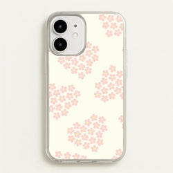 Flower Hearts Pattern iPhone 12 Mini Case