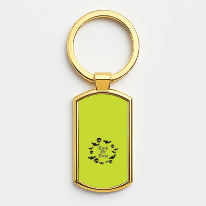 Trick Or Treat Wreath Gold Keyring